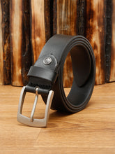 Load image into Gallery viewer, Men Black Texture Leather Belt