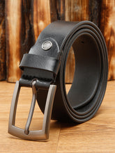 Load image into Gallery viewer, Men Black Leather Belt