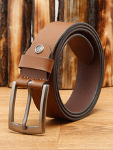 Load image into Gallery viewer, Men Brown Leather Belt