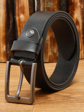 Load image into Gallery viewer, Men Black Leather Belt