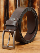 Load image into Gallery viewer, Men Brown Leather Belt