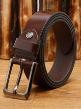 Load image into Gallery viewer, Men Brown Leather Belt
