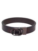 Load image into Gallery viewer, Teakwood Genuine Black Receivable Belt Round Shape Black Tone Buckle (One Size)