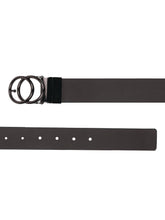 Load image into Gallery viewer, Teakwood Genuine Black Receivable Belt Round Shape Black Tone Buckle (One Size)