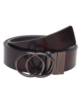 Load image into Gallery viewer, Teakwood Genuine Black Receivable Belt Round Shape Black Tone Buckle (One Size)