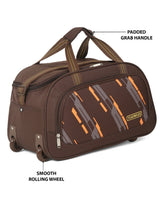 Load image into Gallery viewer, Teakwood Leather Brown Printed Large Duffel Bag