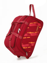 Load image into Gallery viewer, Teakwood Leather Maroon Printed Medium Duffel Bag