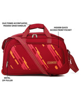 Load image into Gallery viewer, Teakwood Leather Maroon Printed Medium Duffel Bag