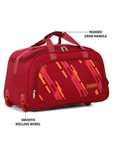 Load image into Gallery viewer, Teakwood Leather Maroon Printed Medium Duffel Bag