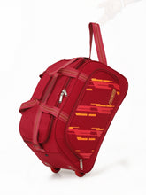 Load image into Gallery viewer, Teakwood Leather Maroon Printed Large Duffel Bag