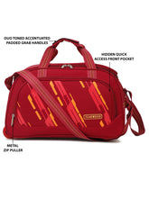 Load image into Gallery viewer, Teakwood Leather Maroon Printed Large Duffel Bag
