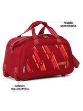 Load image into Gallery viewer, Teakwood Leather Maroon Printed Large Duffel Bag