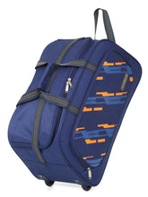 Load image into Gallery viewer, Teakwood Leather Navy Blue Printed Small Duffel Bag