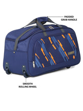 Load image into Gallery viewer, Teakwood Leather Navy Blue Printed Small Duffel Bag