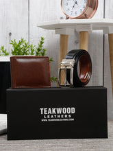 Load image into Gallery viewer, Teakwood Genuine Leather Combo Gift Set