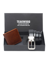 Load image into Gallery viewer, Teakwood Genuine Leather Combo Gift Set