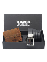 Load image into Gallery viewer, Teakwood Genuine Leather Combo Gift Set