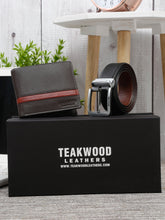 Load image into Gallery viewer, Teakwood Genuine Leather Combo Gift Set