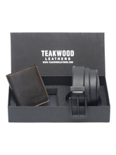 Load image into Gallery viewer, Teakwood Genuine Leather Combo Gift Set