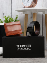 Load image into Gallery viewer, Teakwood Genuine Leather Combo Gift Set