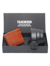 Load image into Gallery viewer, Teakwood Genuine Leather Combo Gift Set