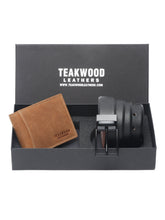 Load image into Gallery viewer, Teakwood Genuine Leather Combo Gift Set