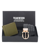 Load image into Gallery viewer, Teakwood Genuine Leather Combo Gift Set