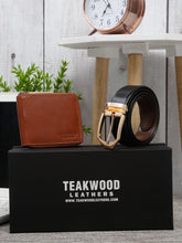 Load image into Gallery viewer, Teakwood Genuine Leather Combo Gift Set