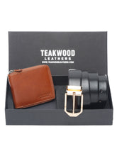 Load image into Gallery viewer, Teakwood Genuine Leather Combo Gift Set