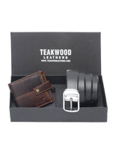 Load image into Gallery viewer, Teakwood Genuine Leather Combo Gift Set
