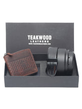 Load image into Gallery viewer, Teakwood Genuine Leather Combo Gift Set