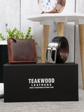 Load image into Gallery viewer, Teakwood Genuine Leather Combo Gift Set
