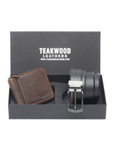 Load image into Gallery viewer, Teakwood Genuine Leather Combo Gift Set