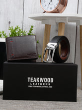Load image into Gallery viewer, Teakwood Genuine Leather Combo Gift Set