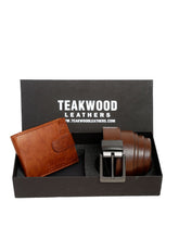 Load image into Gallery viewer, Men Black & Brown Genuine Leather Accessory Gift Set