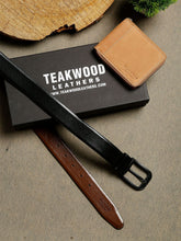 Load image into Gallery viewer, Men Black & Brown Genuine Leather Accessory