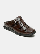 Load image into Gallery viewer, Teakwood Men's Real Leather Brown Sandals