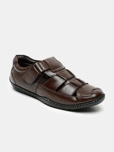 Load image into Gallery viewer, Teakwood Men's Real Leather Brown Sandals