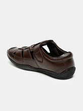 Load image into Gallery viewer, Teakwood Men's Real Leather Brown Sandals