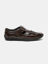 Load image into Gallery viewer, Teakwood Men's Real Leather Brown Sandals