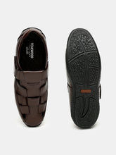 Load image into Gallery viewer, Teakwood Men's Real Leather Brown Sandals