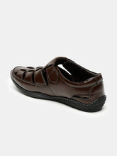 Load image into Gallery viewer, Teakwood Men's Real Leather Brown Sandals