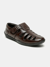 Load image into Gallery viewer, teakwood-mens-real-leather-brown-sandals-1