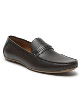 Load image into Gallery viewer, Men Brown Solid Genuine Leather Brown Loafers