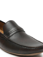 Load image into Gallery viewer, Men Brown Solid Genuine Leather Brown Loafers