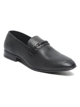 Load image into Gallery viewer, Men Black Texture Genuine Leather Formal Loafers