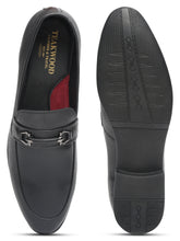 Load image into Gallery viewer, Men Black Texture Genuine Leather Formal Loafers