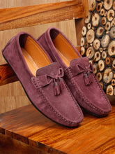 Load image into Gallery viewer, Teakwood Leather Men Solid Round-Toe Purple Loafer - Clearance sale