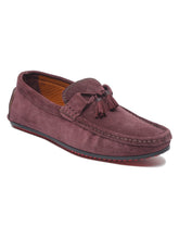 Load image into Gallery viewer, Teakwood Leather Men Solid Round-Toe Purple Loafer - Clearance sale