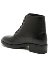 Load image into Gallery viewer, Women Black Solid Genuine Leather Mid-Top Laceup Boots